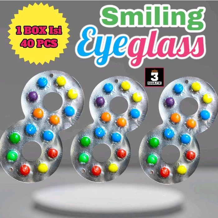 

Coklat smiling Eyeglass 1 Box isi 40 Pcs Chocolate