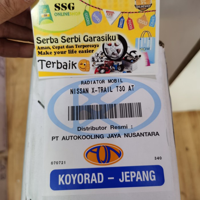 Radiator Nissan Xtrail T30 Manual Matic Koyorad