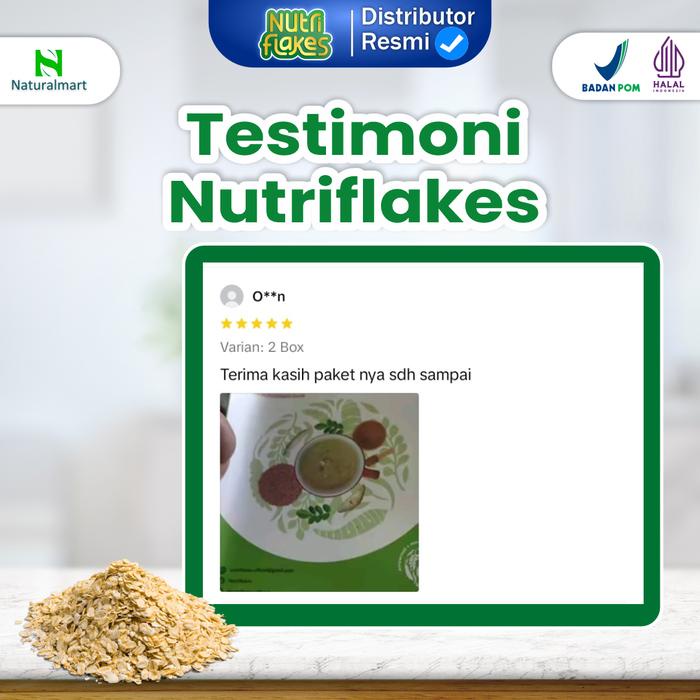 

Viral 3 Box Nutriflakes - Sereal Dengan Bahan Alami Umbi Garut & Granola - Bpom & Halal Susu Food