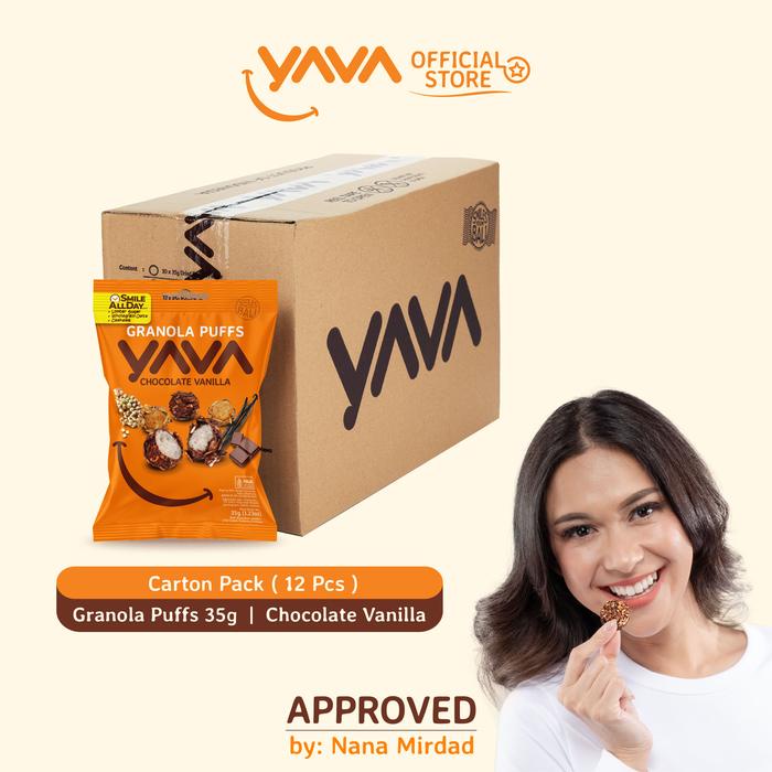 

Barang Terlaris Yava Carton Pack Granola Puffs Chocolate Vanilla ( 12 X 35G ) Cod