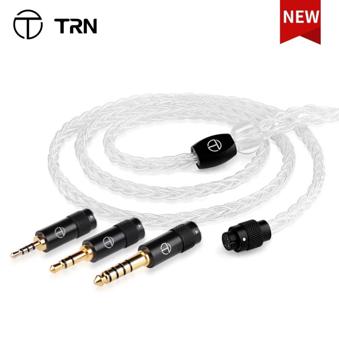 TRN T3 PRO 8 Core Pure Silver Cable 2.5/3.5/4.4MM With MMCX/2PIN