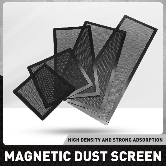 Filter fan magnetic pc kasa anti debu komputer mesh pvc dust proof