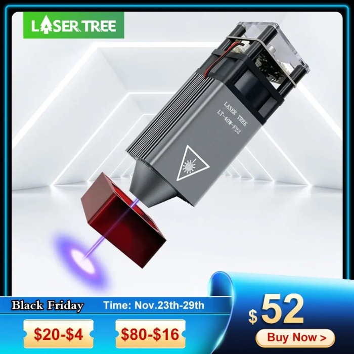 LASER TREE 40W Laser Module for Laser Engraver 450nm Blue Laser TTL