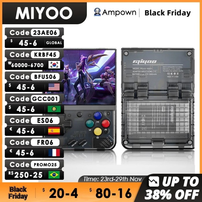 MIYOO Mini Plus Portable Retro Handheld Game Console V2 Mini+ IPS