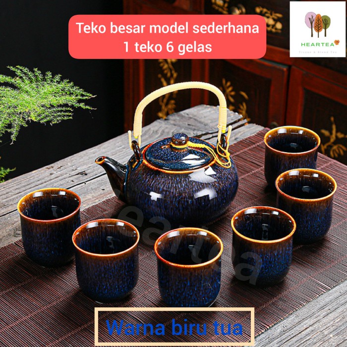 POCI KERAMIK BESAR MODEL JEPANG / JAPANESE STYLE TEA SET ( 7 in 1 )