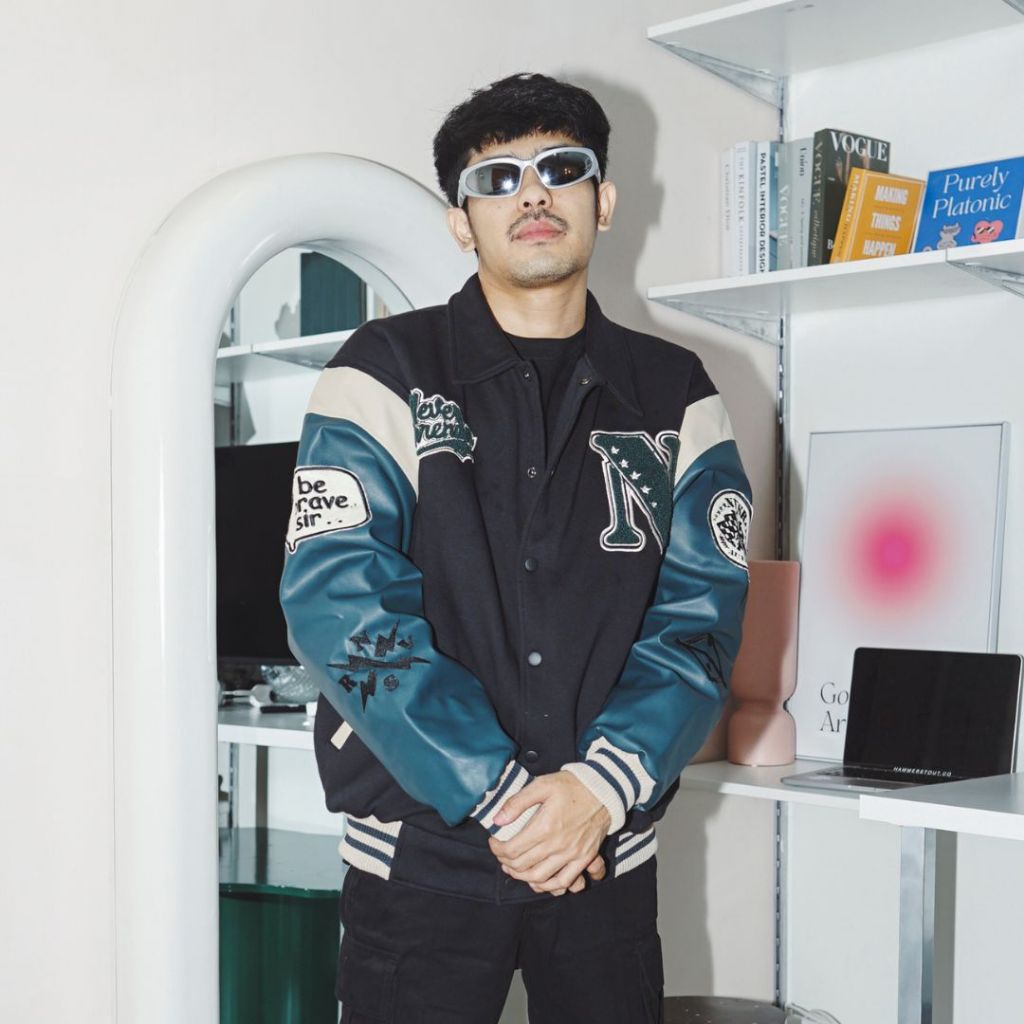NEW NVSR Varsity Oversize Jacket Vintage Kerah Green Brave