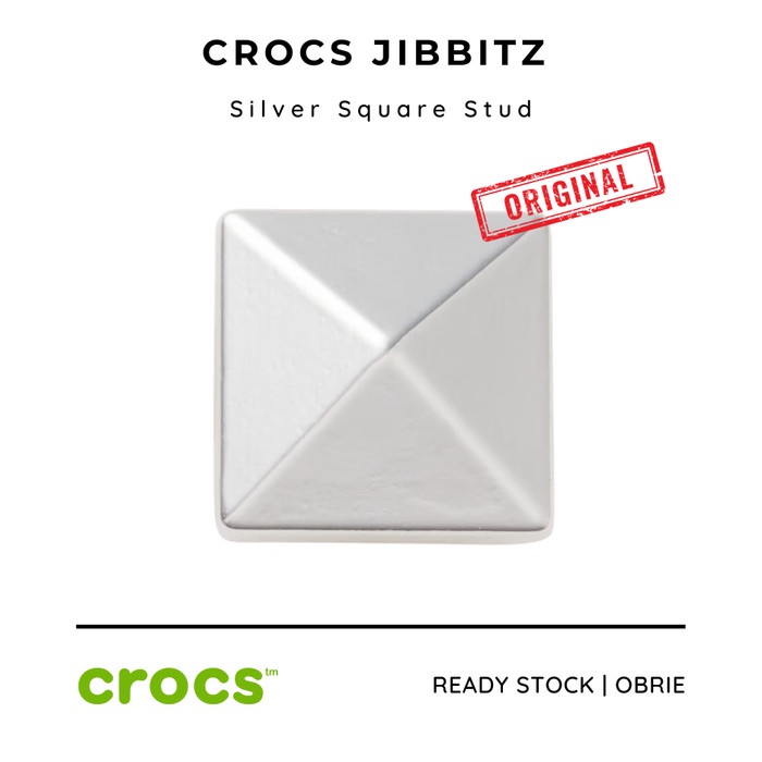 Jibbitz Crocs Original Silver Square Stud