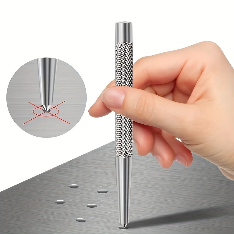 High Hardness Center Punch Non-slip Handle Tapered Punch Point Punch Locator Metal Drill Mark Center