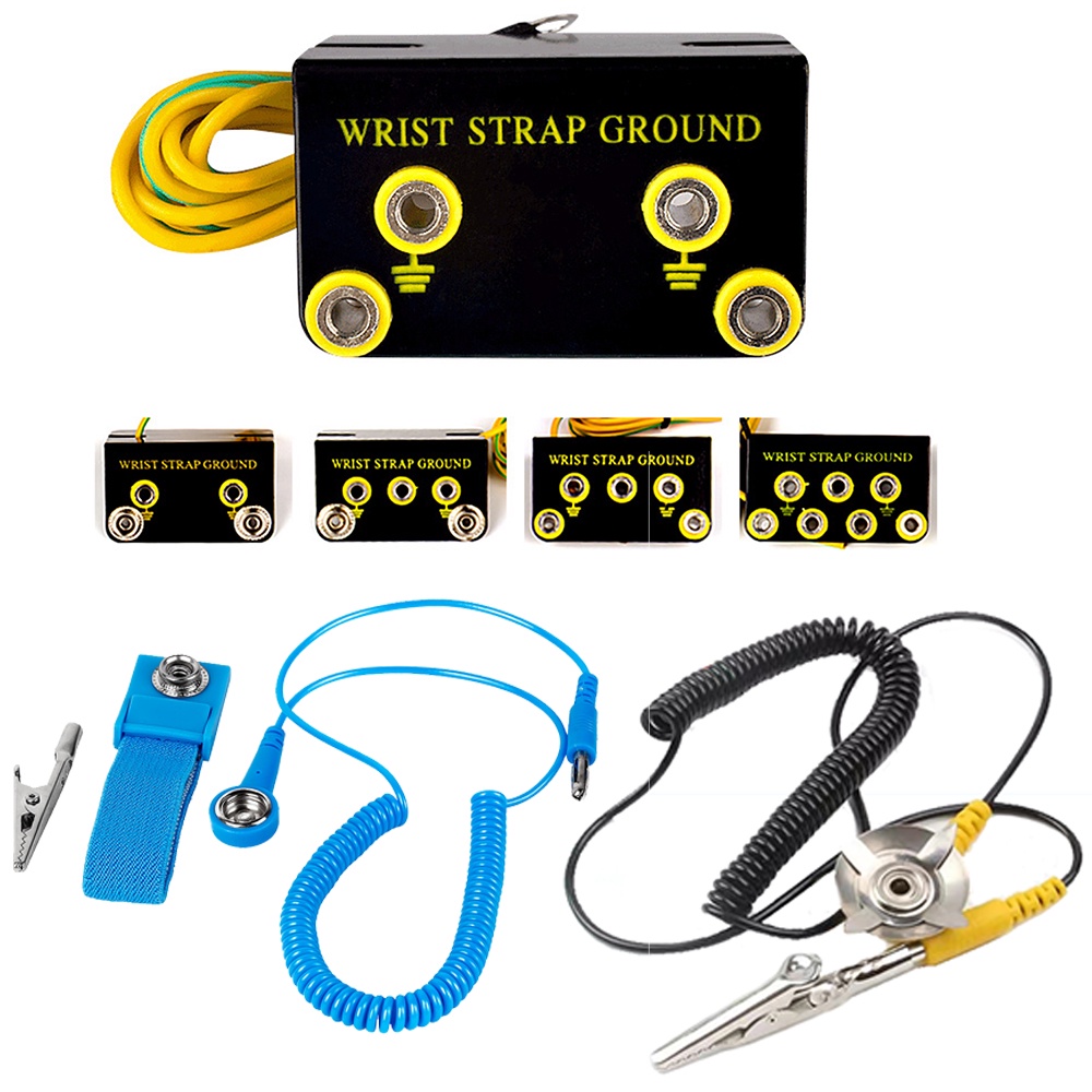 Professional Anti Static ESD Ground Socket L Shaped Socket Banana Plug ESD Wrist Strap Grounding Wir