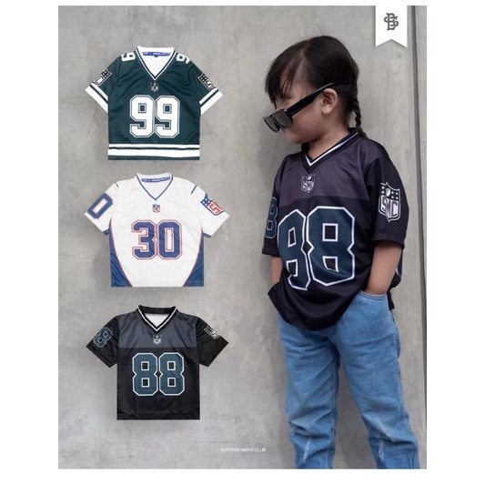 SUPERBIA - JERSEY RUGBY ANAK LAKI LAKI PEREMPUAN USIA 3 - 7 TAHUN BAHAN DRYFIT BAJU BOLA