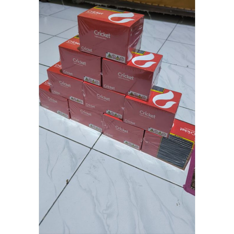 HJK Korek Api Cricket Original 1 box isi 25 pcs free 1pcs