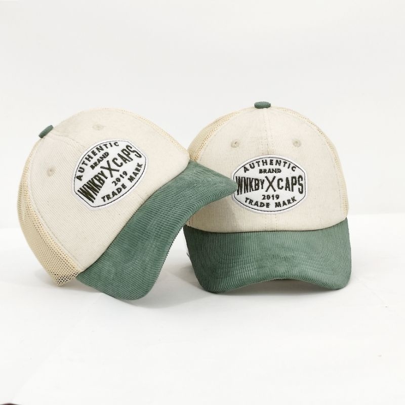 Wankbay Topi Trucker Corduroy Dessert sage