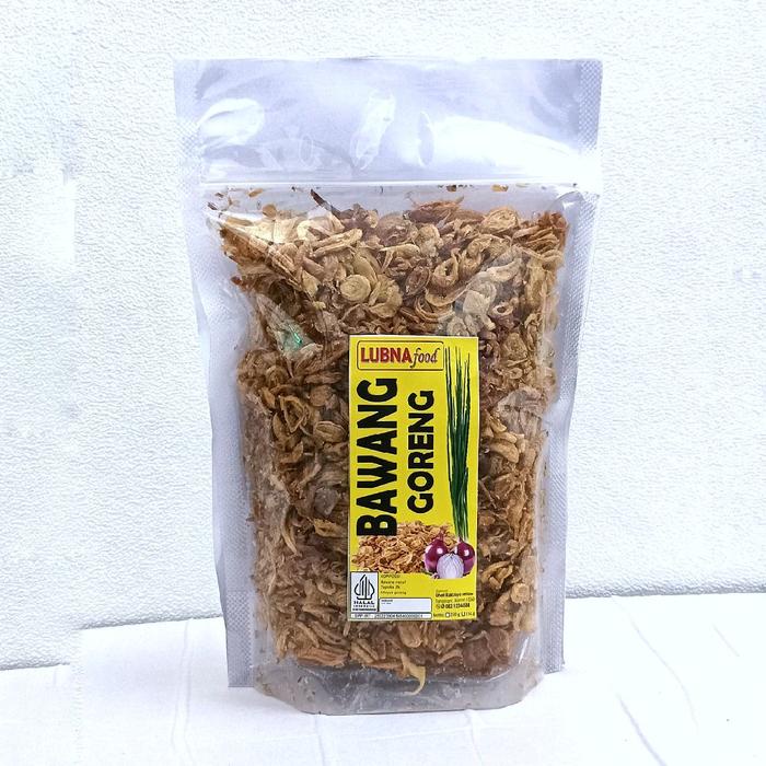 

Bawang goreng Asli 250g LUBNAfood PREMIUM (brebes warna agak gelap)