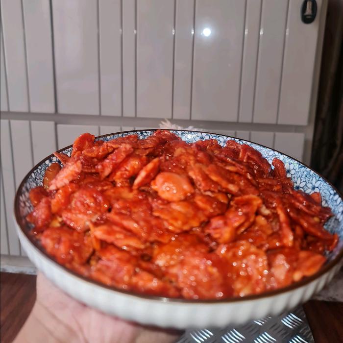 

EMPING MELINJO PEDAS MANIS UKURAN 500 GRAM & 1000 GRAM Makanan Snack Cemilan