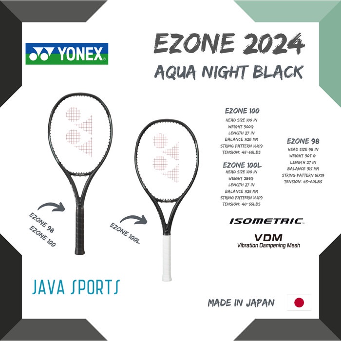 Raket Tenis Yonex Ezone Aqua Night Black 98 100 100L Original 2024 Best Quality