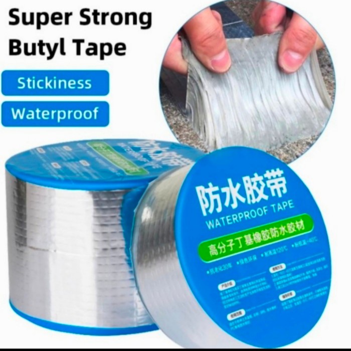 Lakban Aluminium Foil Tape Alumunium Tape Tahan Panas Perbaikan Atap -