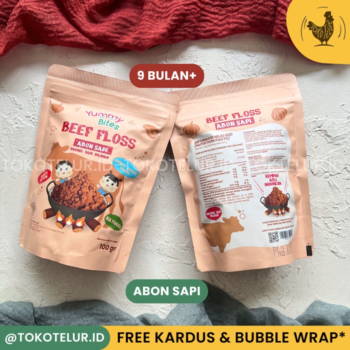 

YUMMY BITES - Abon Sapi Ayam (DAGING SAPI AYAM PILIHAN) Makanan Snack MPASI Anak HALAL