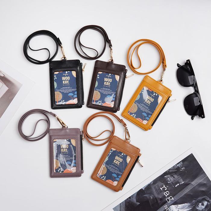 

[tmr] - Wookay.Brand Gantungan IDCard lanyard zipper Duos bolak balik Kantor