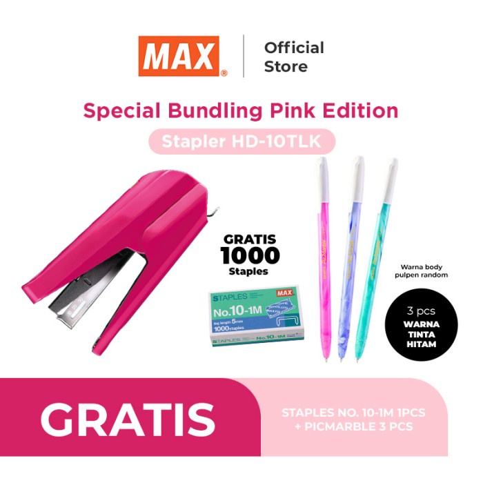 

HOT SALE! Max stapler HD-10TLK Pink