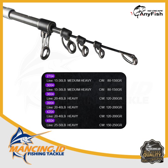Paling Baik Anyfish Surf Snapper (S Tele) Fishing Rod Jorang Pancing Surf Antena
