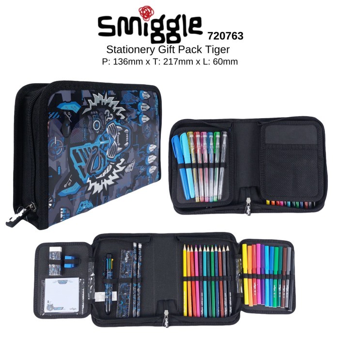 

Smiggle Pencil Case Stationery Gift Pack Tiger/Tempat Pensil Set/Kado Kode 1247