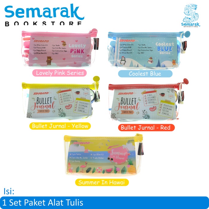 

Standard Pensil Case Paket Alat Tulis - [1 Set] Kode 262