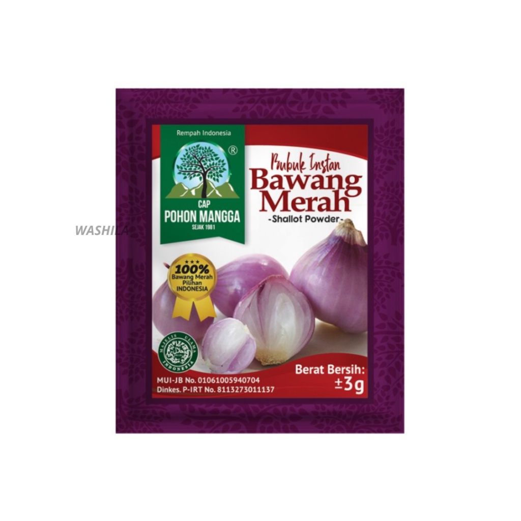 

HJE BUMBU Bubuk Tepung BAWANG MERAH Kemasan Instan Bumbu Bawang Merah 1 Renceng 12 Sachet - Cap