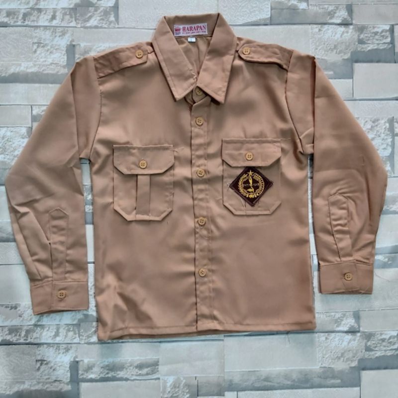 Unik Baju Pramuka Lengan Panjang Anak Laki" Seragam Sekolah Sd Size 7-16