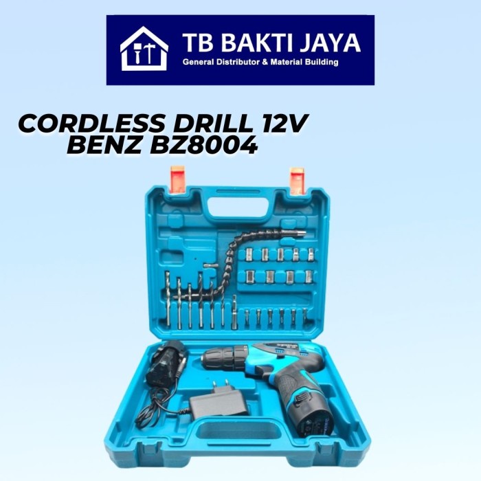 Mesin Bor Baterai Cordless 12V Cordless Drill Benz BZ8004