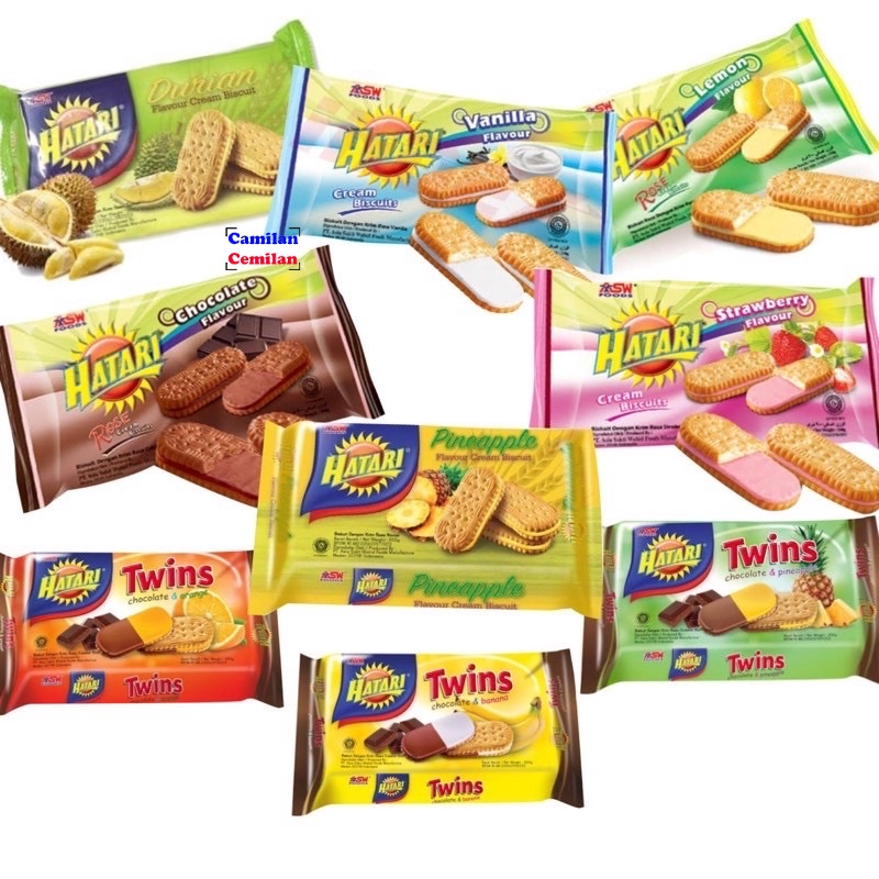 

Hatari Cream Biskuit Durian Strawberry Coklat 200 gr
