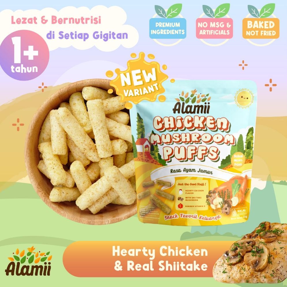 

Alamii Puffs puff 25g / 30g NO MSG NO SALT Snack Mpasi Bayi Cheese Puffs Peanut Butter Puffs Sweet