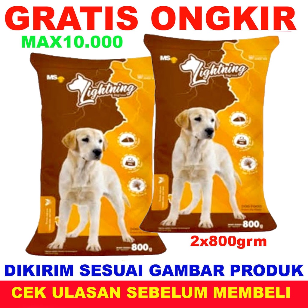 

Makanan Anjing Kering Dog Food Lightning Beef 800gr GRATIS ONGKIR