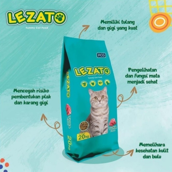 

Grab makanan kucing lezato tuna repack 5kg sekelas Bolt Meo cat choize