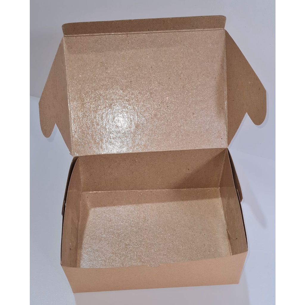 

25 Lembar Dus Snack Box Kraft Laminasi l Dus Kotak Kue Makanan l Box Snack