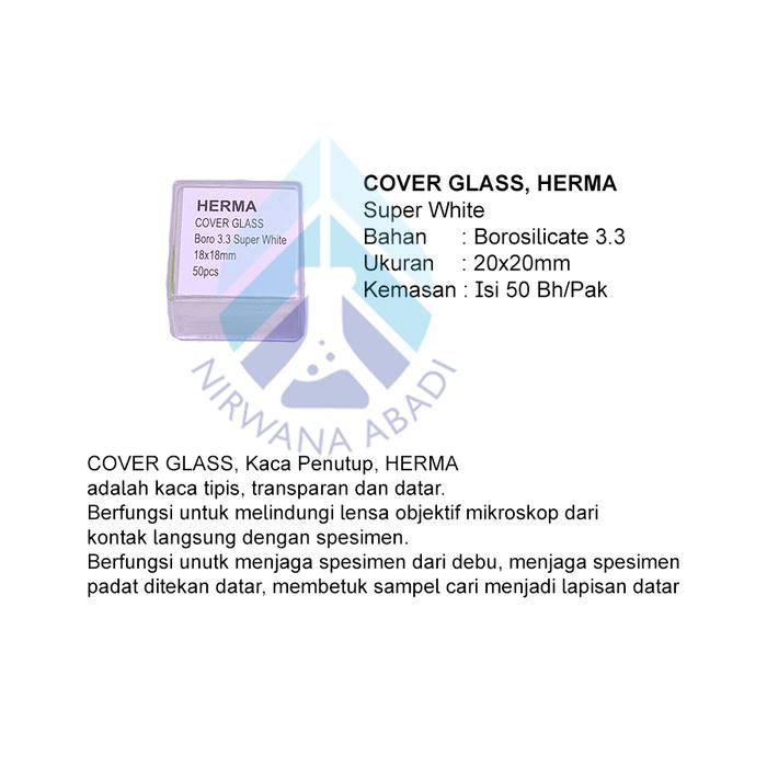 JTTOP" COVER GLASS 24X60MM HERMA, KACA PENUTUP, DECK GLASS MIKROSKOP