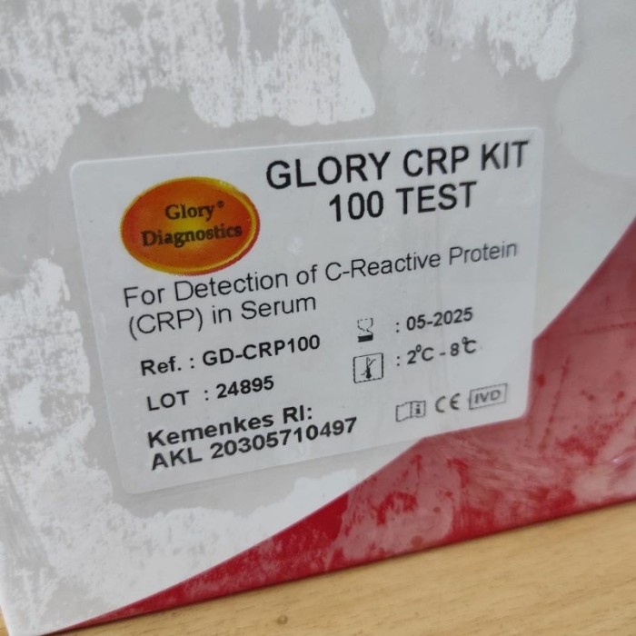 JTTOP" CRP LATEX KIT 100 TEST GLORY DIAGNOSTICS REAGEN CRP LATEX C-REACTIVE