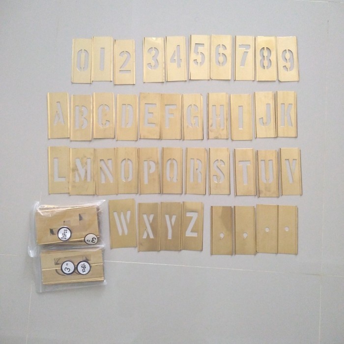 

IMPA 613139 Stencil letter and figure sets A-Z & 0-9 75MM (3") 76S