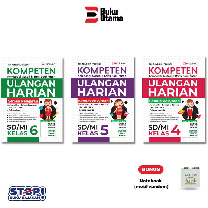 

Buku Ulangan Harian Ktsp Kelas 4 Sampai Kelas 6 (Mencakup Ulangan Harian, Pts, Pas) Soft Cover