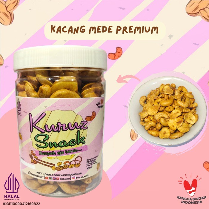 Kacang Goreng Mede Bawang Toples 500gr
