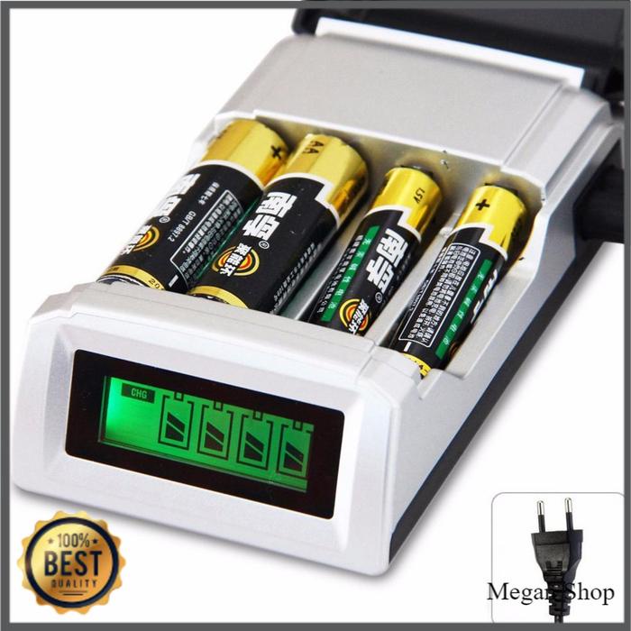 Ready Jt Charger Baterai Smart Intelligent Lcd 4 Slot Ukuran Aa Dan Aaa Bisa Cas Baterai Alkaline