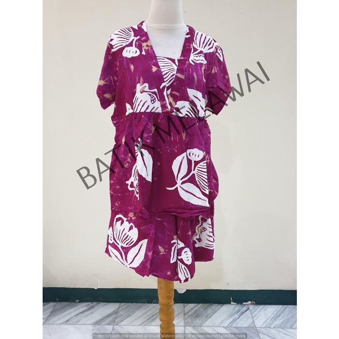 Setelan Batik PREMIUM SUNAN ORI celana pendek tangan pendek XL Kimono