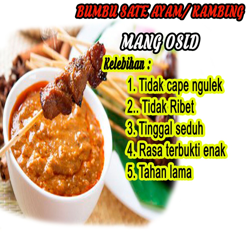 

HJE Bumbu Kacang Bumbu Sate Ayam Bumbu Sate Kambing Bumbu Kering Bumbu Siap Saji