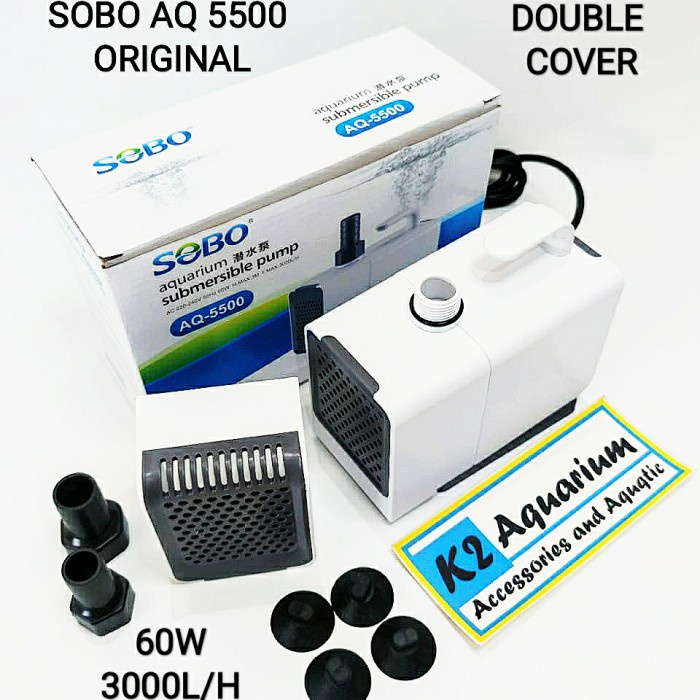 SOBO AQ 5500 Pompa filter Kolam hidroponik 60w 3000L/H (not 105 )