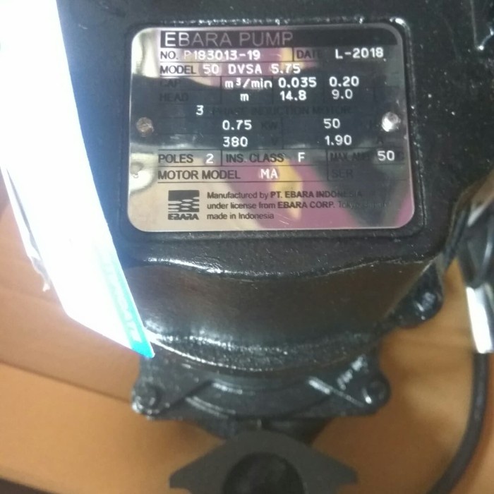 Pompa Celup Ebara 50DVSA5.75 Sumbersible Pump Ebara Air Kotor Auto
