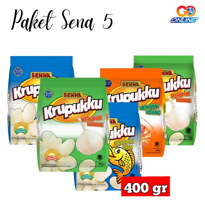 

PROMO BANDED 5 Senna Kerupuk Ikan,Bawang,Udang 400gr (Bisa Custom Varian)