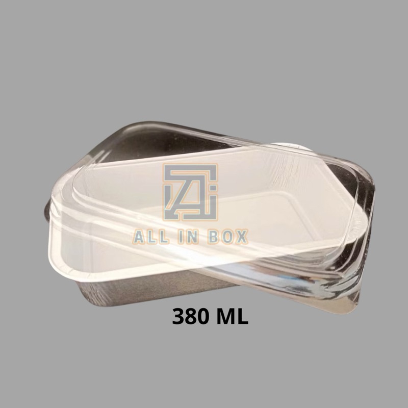 Terbatas (isi 50pcs) ALUMINIUM FOIL TRAY AX-350 / WADAH ALUMUNIUM FOIL Persegi AX-350 380ml