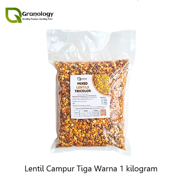 

SALE !!! KACANG LENTIL CAMPUR / MIX LENTIL (1 KILOGRAM) BY GRANOLOGY READYY