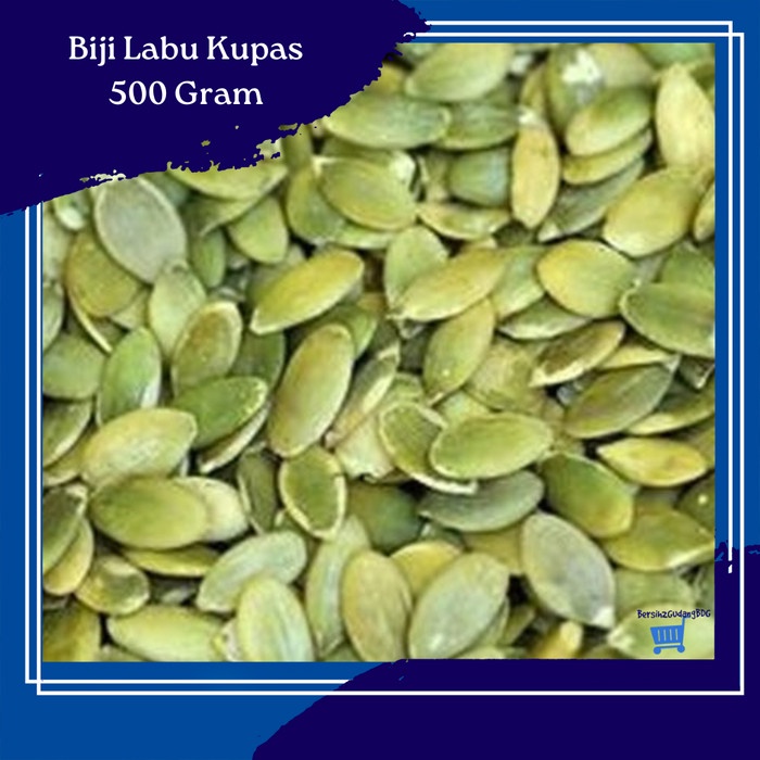 

Pumkin Seed Biji Labu Natural 500 grm / Raw Organik Premium Biji Labu Kupas / Biji Labu Camilan