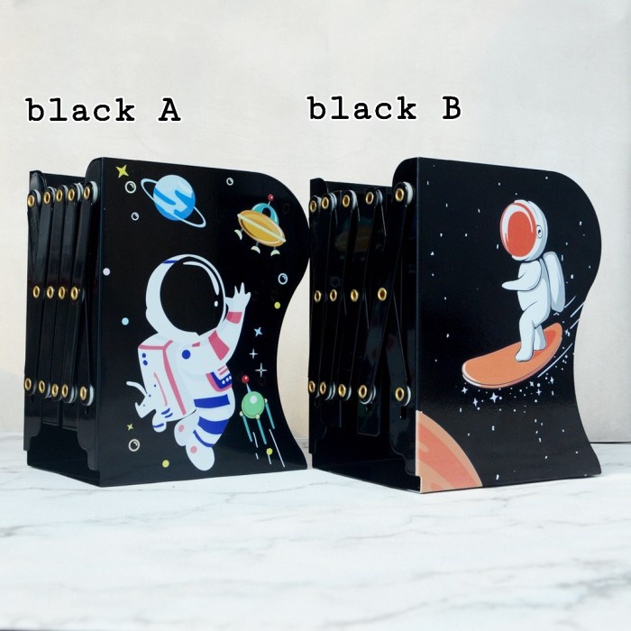 

[tmr] - Sandaran Pembatas Buku Besi Book End Book Holder Pembatas Buku