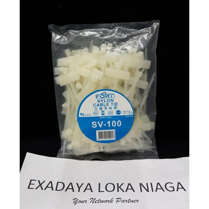 [tmr] - Kabel Ties Bendera / Label 10cm FORT Nylon Cable Tie 100pcs